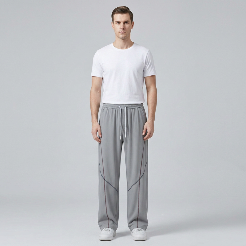 Straight-leg Ice Silk Casual Pants