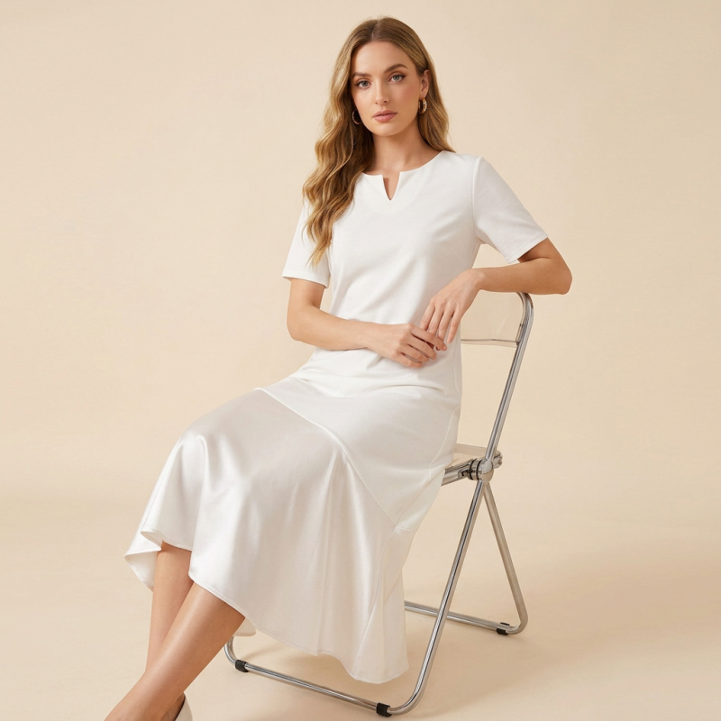 Loose-fitting Patchwork Dress