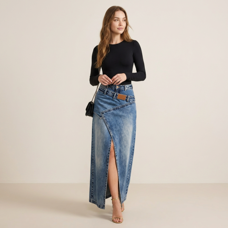 Trendy Denim Skirt