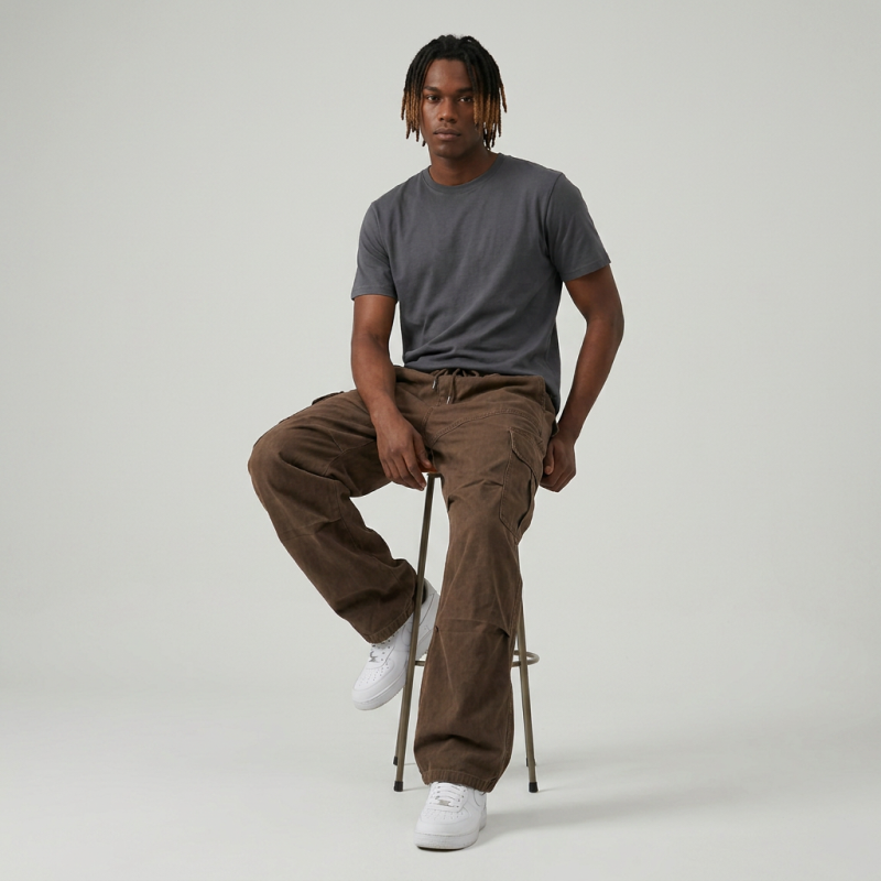 Casual Wide-leg Cargo Pants