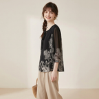 Loose-fitting Printed Top