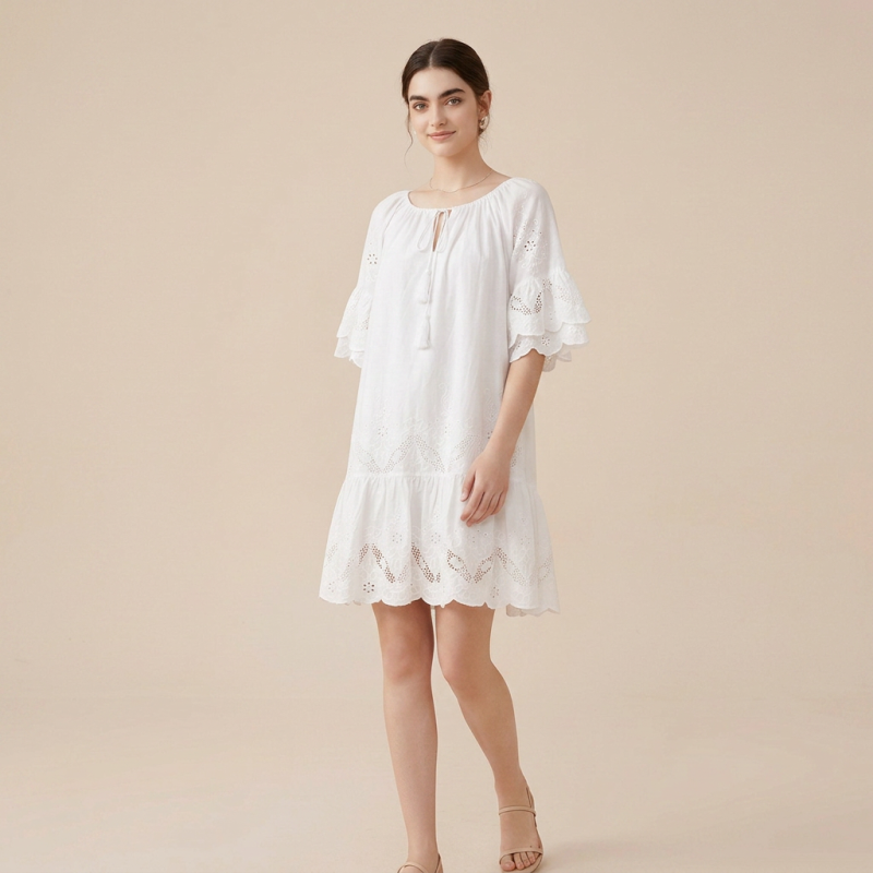 Lace Solid Color Dress