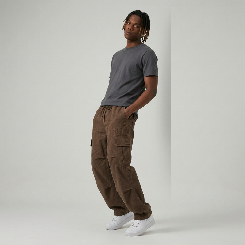 Casual Wide-leg Cargo Pants